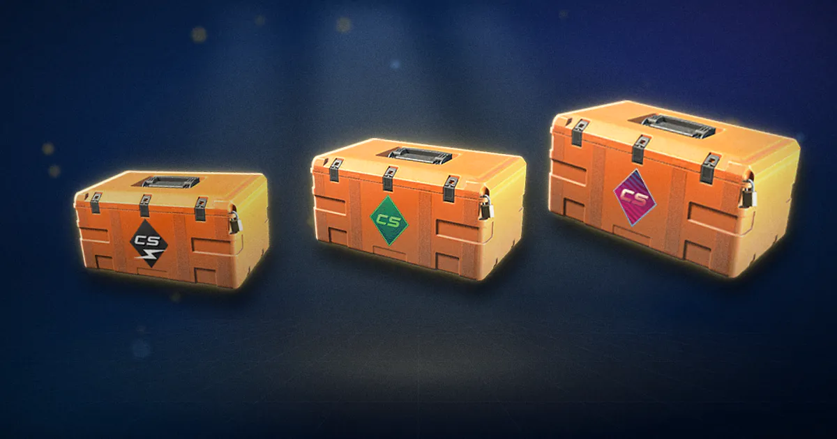 The Kilowatt Case, Gallery Case and Fever Case in a row from oldest to newest, with the Fever Case largest and glowing gold on the right.